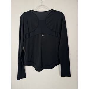 Sweaty Betty Top T Shirt Breathe Easy Long Sleeve Black Running M